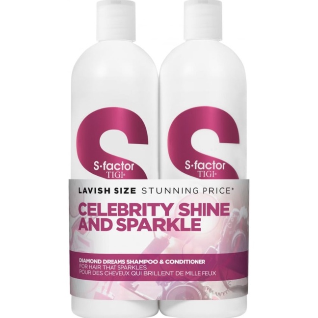 Cặp dầu gội xả Tigi trắng bản cải tiến giúp chống khô xơ. hư tổn TIGI Trắng Celebrity Shine And Sparkle