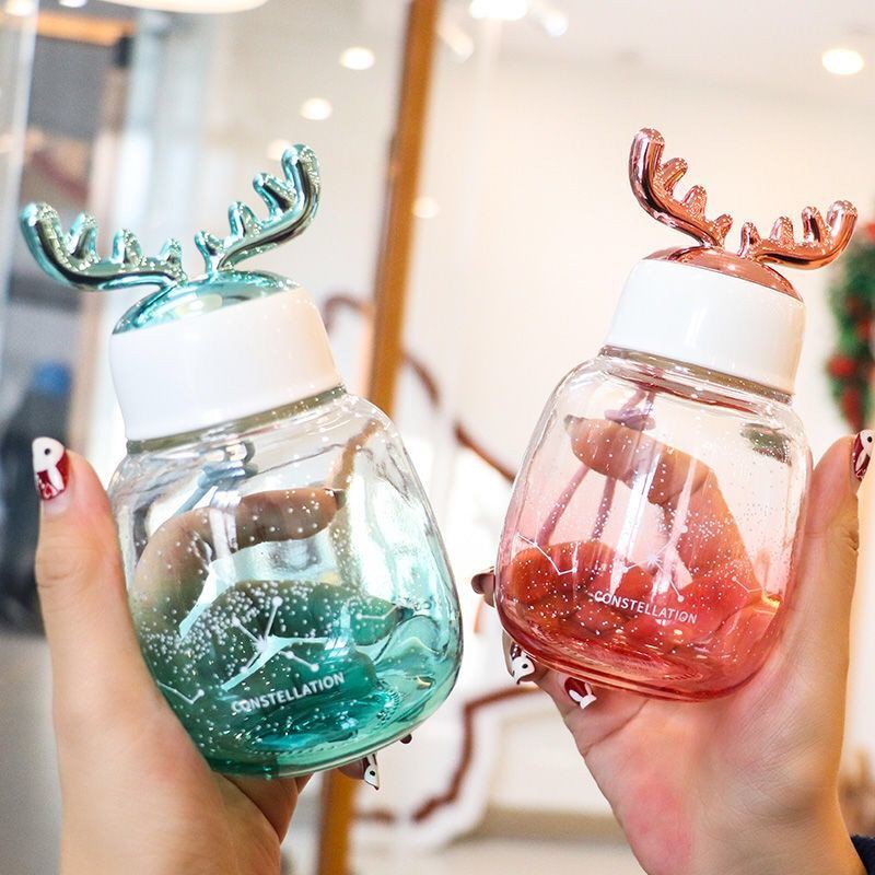 Cốc nước mini sáng tạo cầm tay dễ thương phong cách Hàn Quốc cho nữ sinh instagram cốc nước giá trị cao sành điệu nổi tiếng trên mạng 300ml
