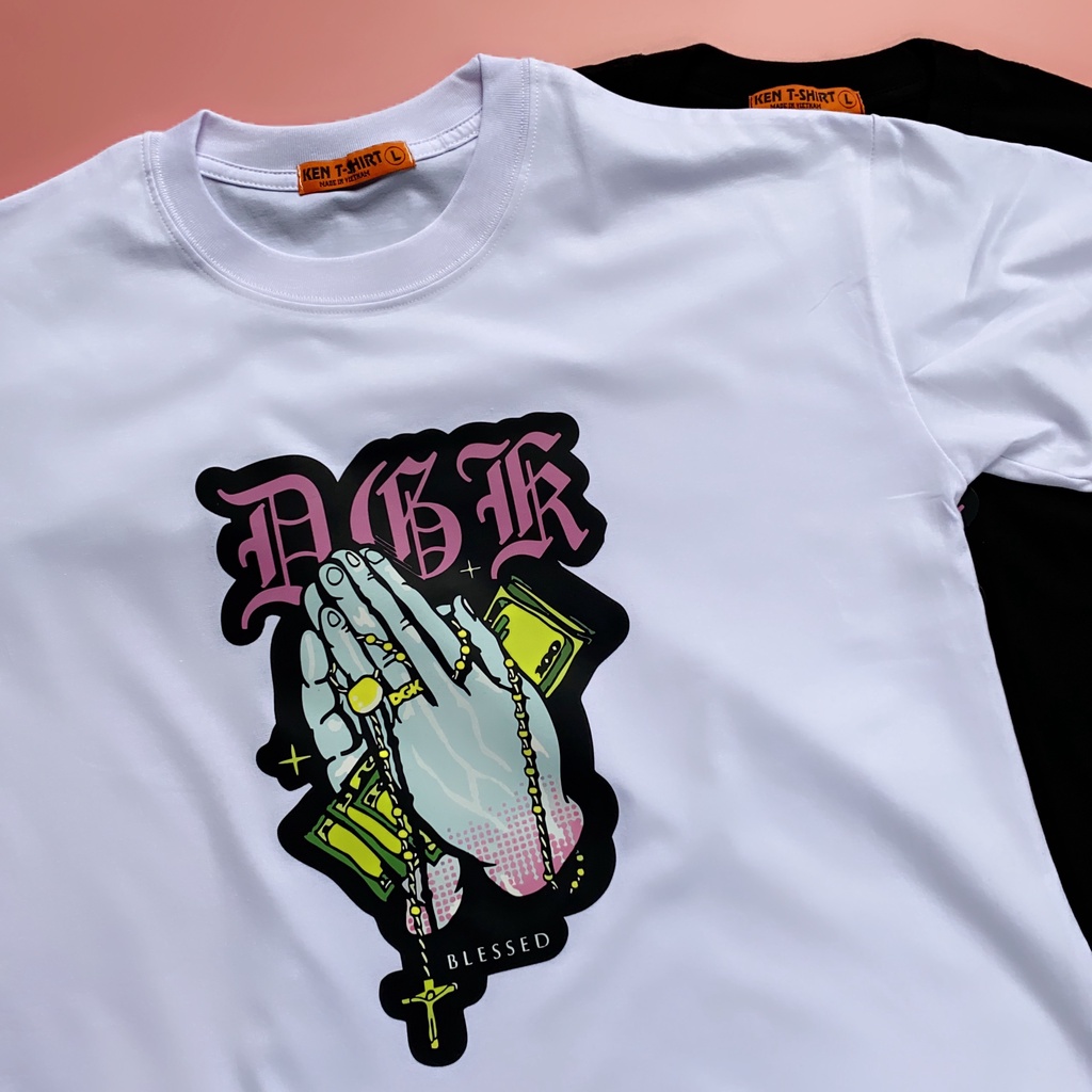 Áo thun tay lỡ HY KOREA nam nữ form rộng unisex in hình Tay Cầm Tiền DC244.