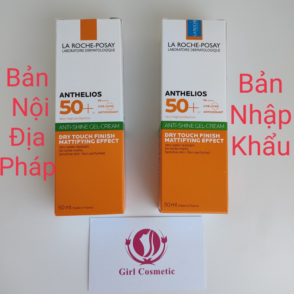 Kem Chống Nắng La Roche-Posay vạch xanh Anthelios Gel-Cream dành cho da dầu 50ml