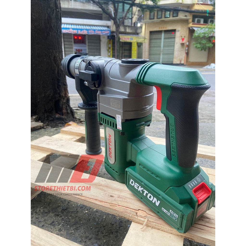 Máy khoan Đục Bê Tông  2 chức năng Pin 21v Dekton / M21-RH2702BL / Motor Brushless / Chân Pin Phổ Thông Makita