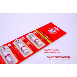 Vĩ 06 Ống Dầu Hít thông mũi 2 Đầu - SIANG PURE INHALER 2 In 1 Thái Lan