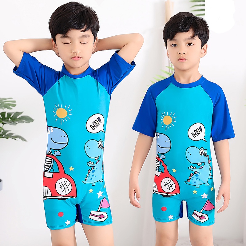 Đồ Bơi Bé Trai đi biển đi du lịch  Liền Thân Một Mảnh Cho Bé Chống Nắng Nhanh Khô In Họa Tiết Khủng Long