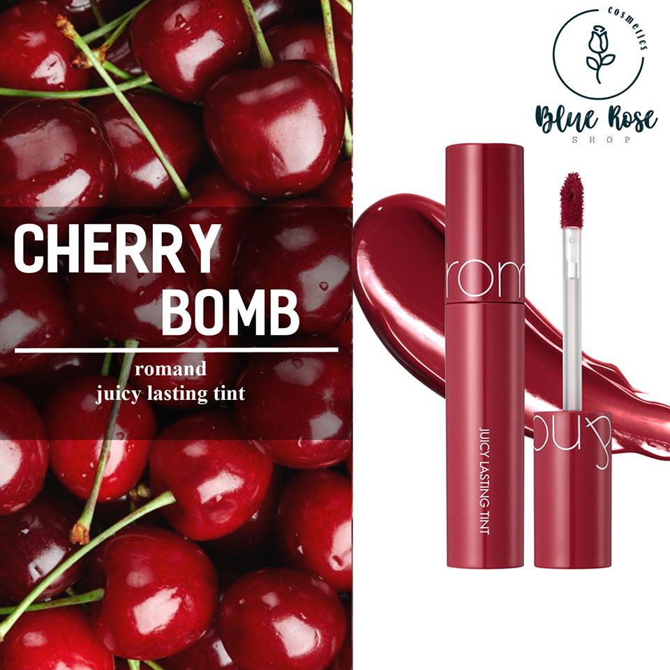 Son Romand Juicy Lasting Tint #12 CHERRY BOMB - Đỏ Cherry