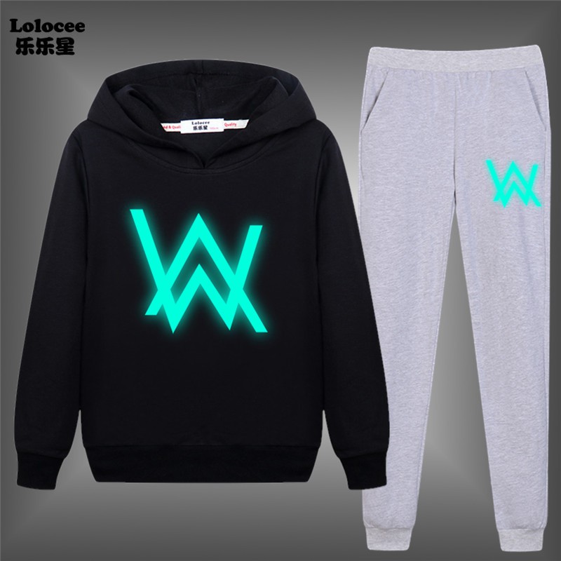 Set Đồ 2 Món In Chữ Alan Walker Thời Trang Cho Bé Trai