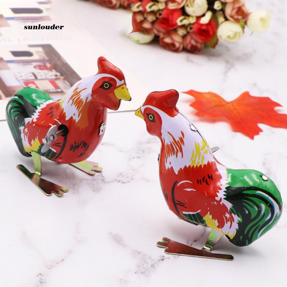 Đồng hồ đồ chơi hình chú gà trống nhảy lên dây cót đáng yêu cho bé