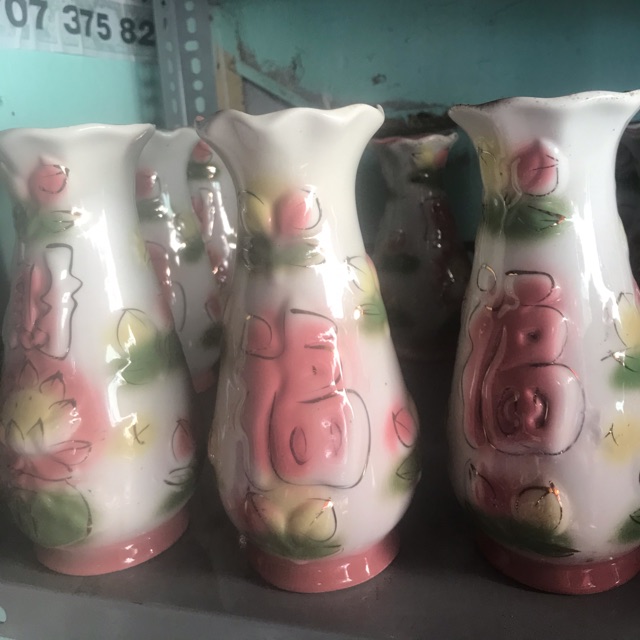 Bình hoa thờ cúng màu Hồng đào