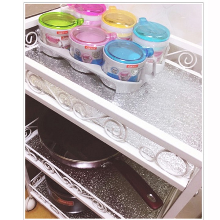 Cuộn giấy bạc dán bếp cách nhiệt, miếng decal dán tường nhà bếp chống thấm dầu mỡ bền đẹp (2mx40cm, 3mx60cm) 2456