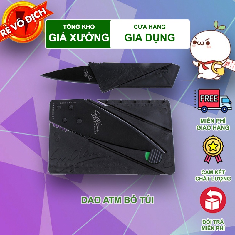 Bộ 2 Dao Gấp ATM Sắc Bén Nhỏ Gọn Có Thể Bỏ Ví