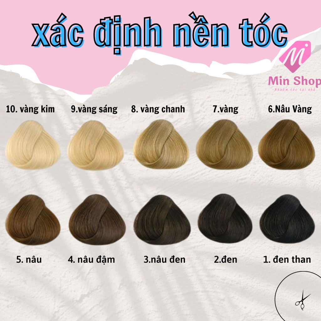 thuốc nhuộm tóc màu xanh rêu, tặng kèm oxy trợ dưỡng và bao tay