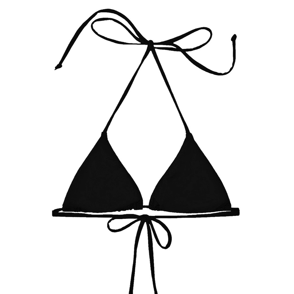 Áo bơi BOLD BIKINI dáng tam giác cột dây màu đen | BigBuy360 - bigbuy360.vn