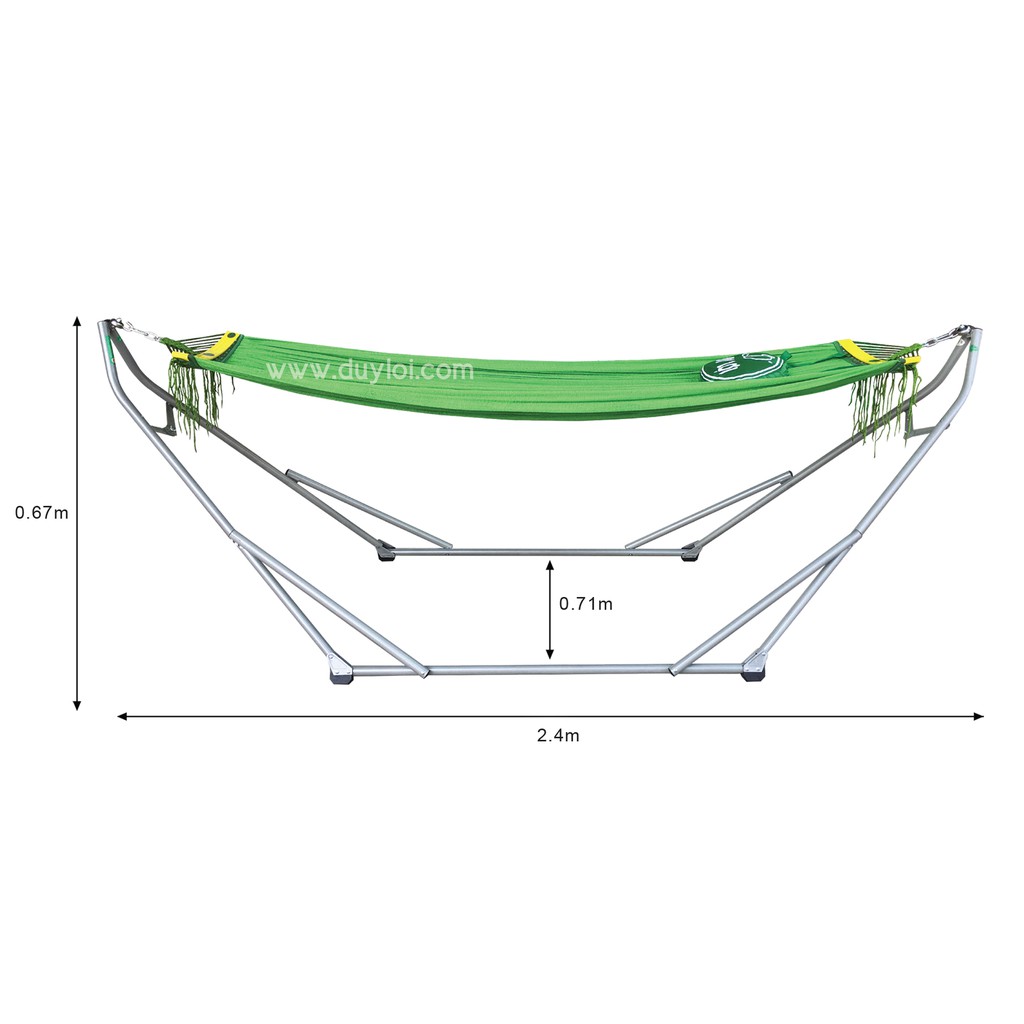 Bộ võng xếp khung thép Duy Lợi cỡ đại (Qùa tặng 20 móc áo)