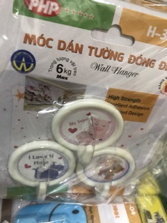 Combo 60 vĩ móc dán tường (3cái/1vĩ)