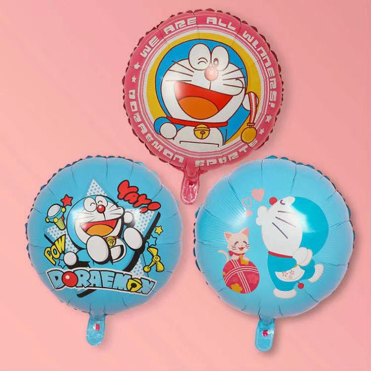 Bong bóng họa tiết Doraemon kích thước 105x66cm/ 50x30cm/ 18 inch đáng yêu trang trí tiệc sinh nhật dành cho trẻ em