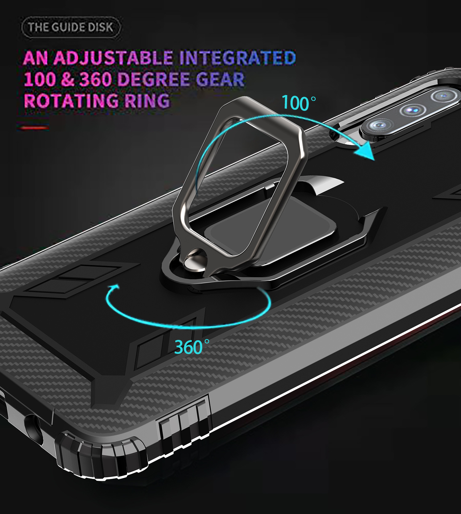 Ốp Lưng Chống Sốc Có Nhẫn Đỡ Điện Thoại 3c Cho Samsung Galaxy A70 | BigBuy360 - bigbuy360.vn