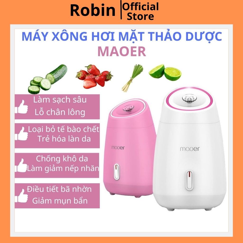 Máy xông mặt mũi họng sông hơi Maoer Magic xông thảo dược hoa quả nóng phun sương chăm sóc da mặt Robin Store