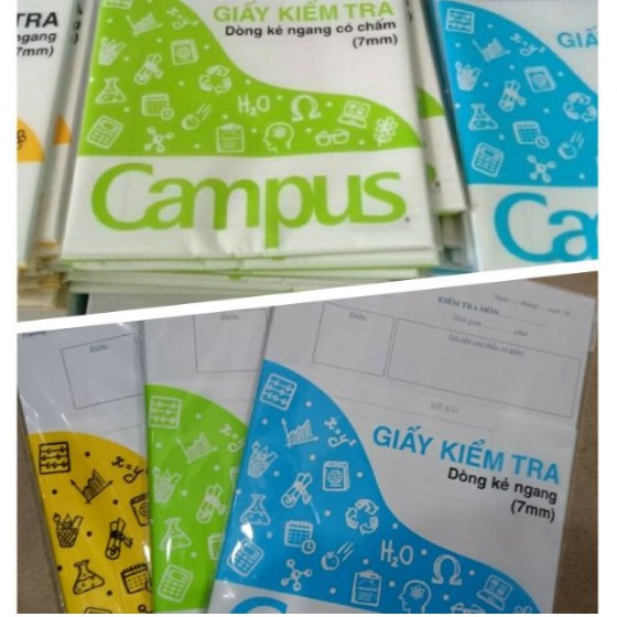 Giấy kiểm tra cấp 2 campus các loại