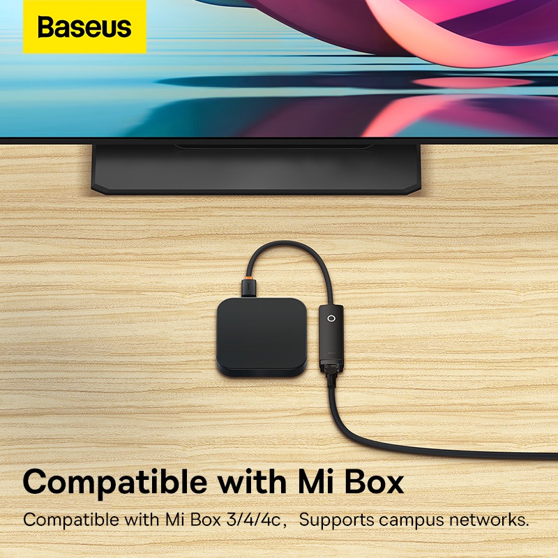 BASEUS Đầu Chuyển Đổi USB 3.0 / Type C Sang RJ45 LAN Port 1000 / 100Mbps RJ45 Chuyên Dụng Cho Laptop PC Mi Box