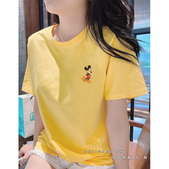 Áo phông thiết kế MICKEY CT2 LOGO cotton 100% form rộng trẻ trung năng động