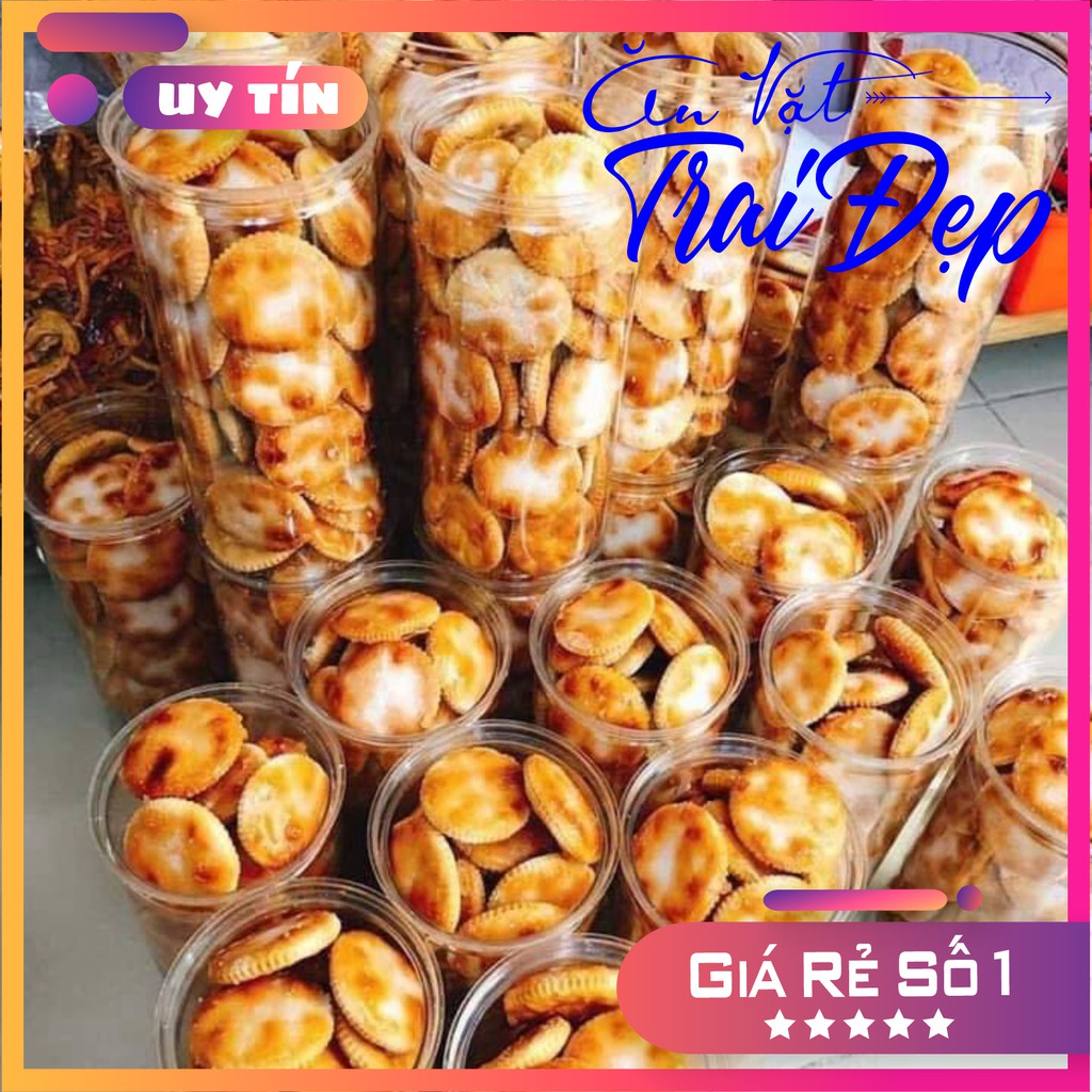 Bánh Lạt Đường Tròn hủ pet 300g - Trai Đẹp Snack