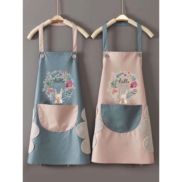 Tạp dề vòng hoa hình thỏ