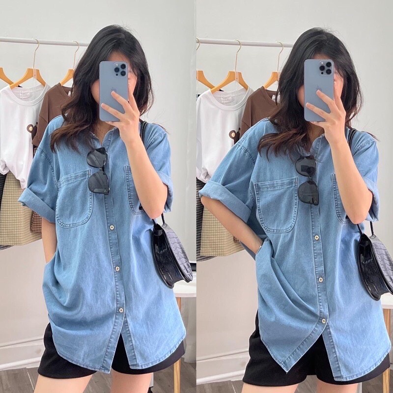 SƠ MI DENIM OVER SZ