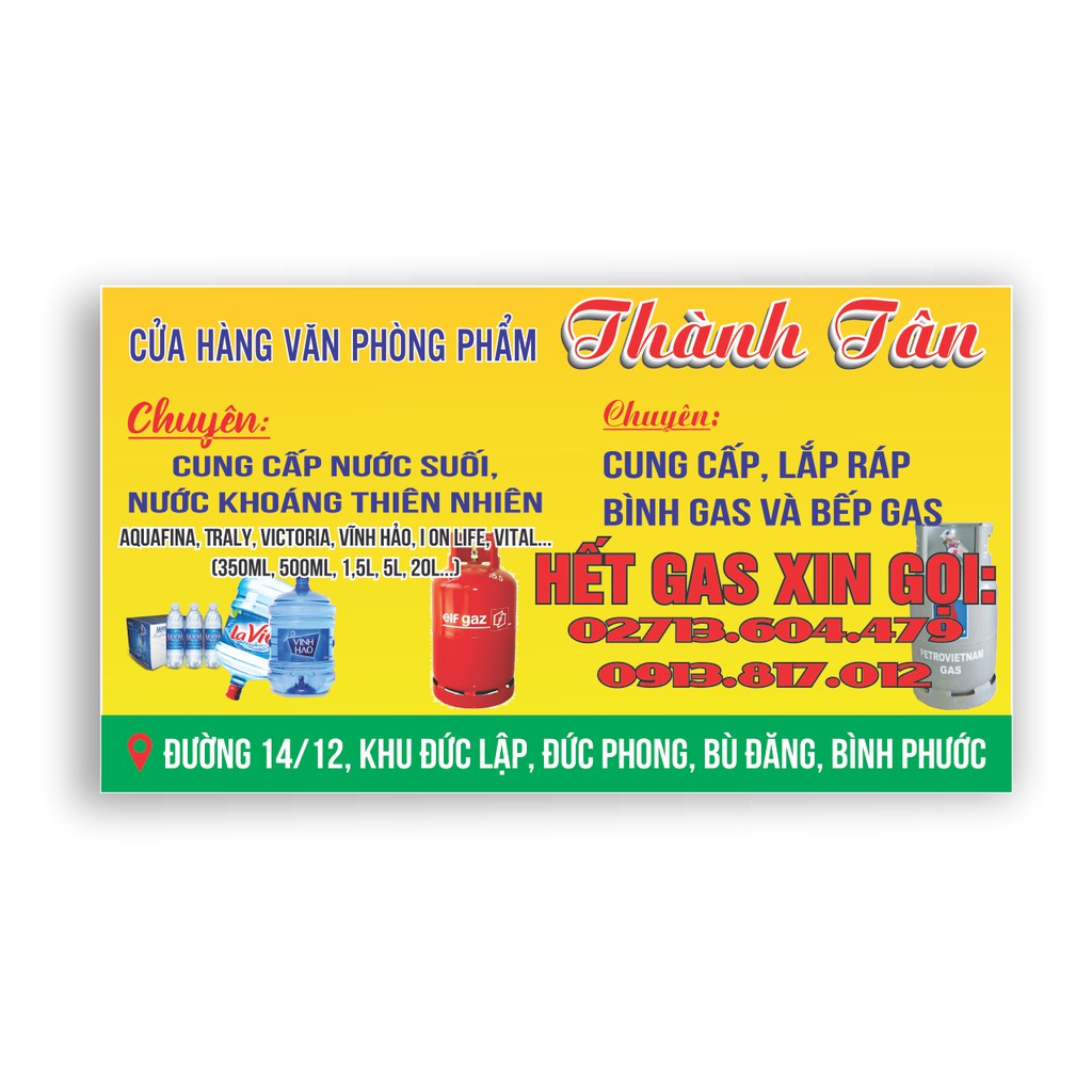 [5 tờ tem nhựa] In decal, tem nhựa dán bình gas, dán quảng cáo chống nước tốt theo yêu cầu