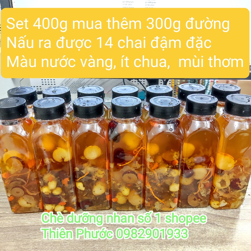 Chè dưỡng nhan Thiên Phước set 14 vị siêu rẻ và chất lượng tặng 100g đường phèn (DN400)