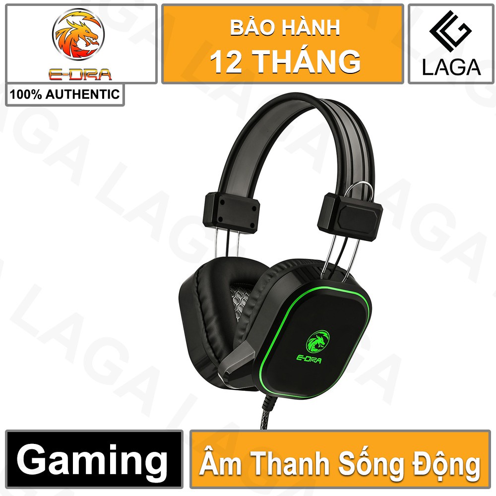 Tai nghe Gaming có Mic E-Dra EH401 RGB Led Bass căng tung nóc  I Head phone E-Dra EH401 RGB LED