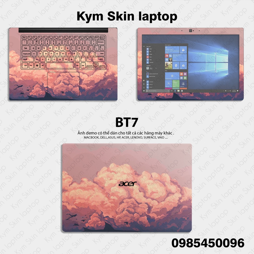 Skin Laptop in theo mẫu Khung Cảnh Thiên Nhiên - Cắt Sẵn Theo Kích Thước Từng Laptop