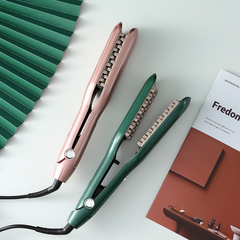 Máy dập phồng chân tóc chân vuông Ann Hair Style mẫu mới, màn led hiển thị mức chỉnh nhiệt