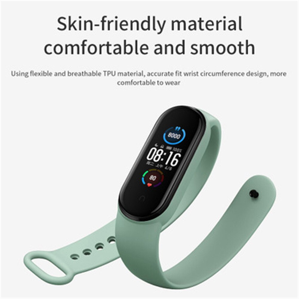 Dây Đeo Thay Thế Chất Liệu Silicon Màu Trơn Cho Xiaomi Mi Band 6 / Xiaomi Mi Band 5 Mi Band 4 /3