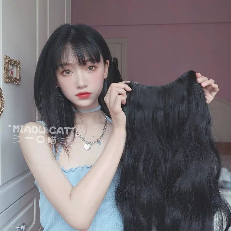 Tóc kẹp phím xoăn trục(SẴN)