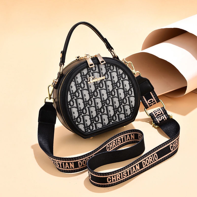 Túi Đeo Chéo Dáng Tròn Nhỏ Thời Trang 2022 Phong Cách Nước Ngoài Cho Nữ