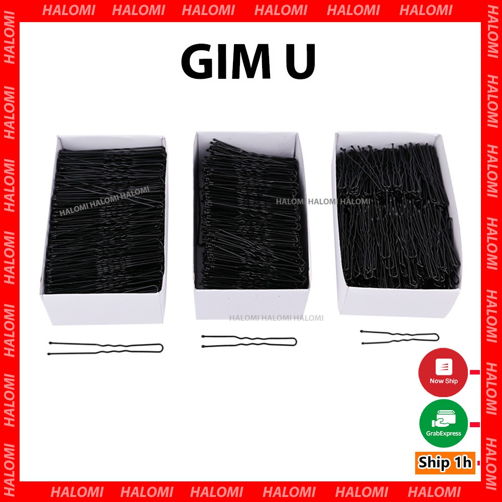 500g Gim U Cài Tóc Chuyên Nghiệp bọc sơn đen chống gỉ có sẵn 3 size