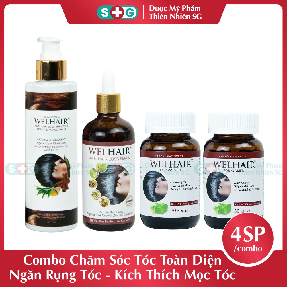 Bộ Sản Phẩm Chăm Sóc Tóc WELHAIR For Women