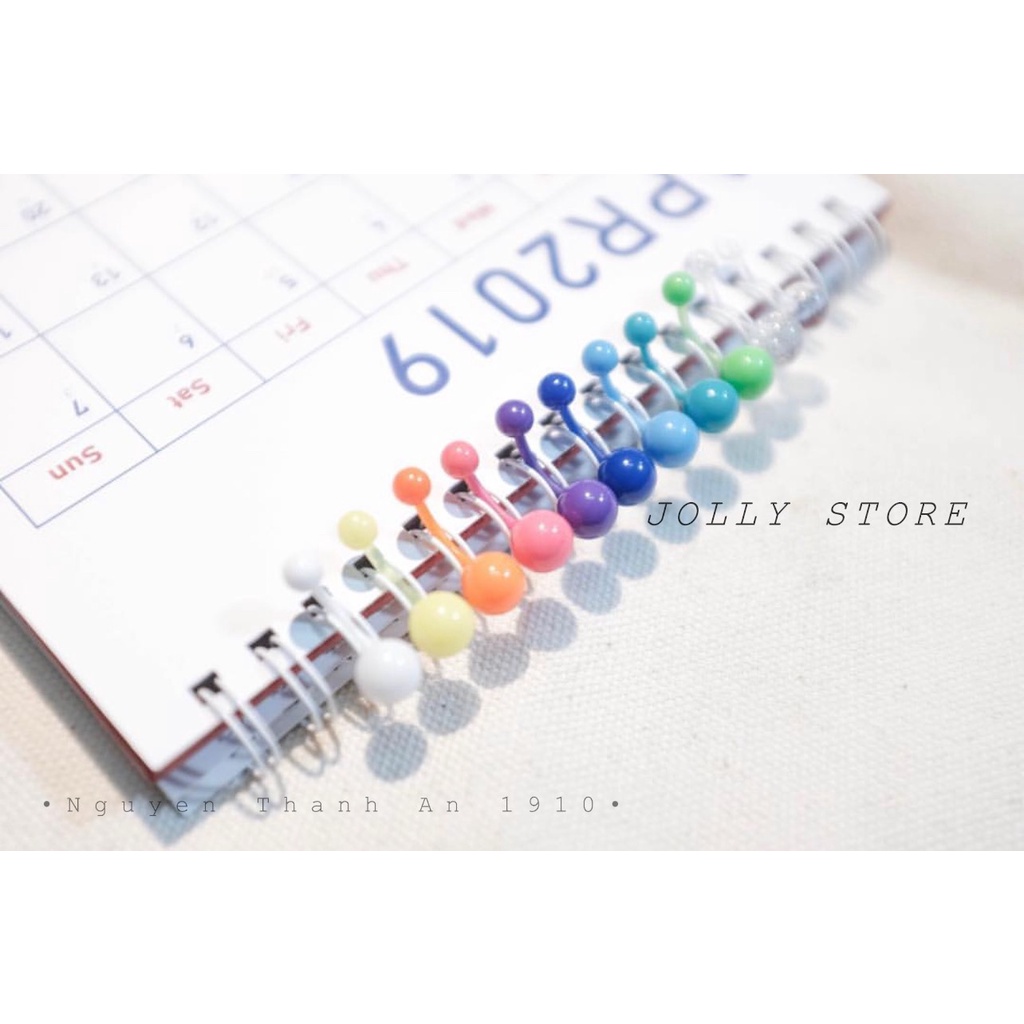 Khuyên rốn nhựa sinh học nhiều màu sắc JOLLY không gây kích ứng da xỏ khuyên Piercing