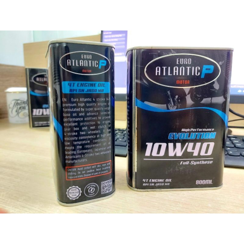 Nhớt Tổng Hợp Cho Xe Ga Euro Atlantic 10W40 SN/MB - Nhớt Chất Lượng Dành Cho Xe Ga Phổ Thông