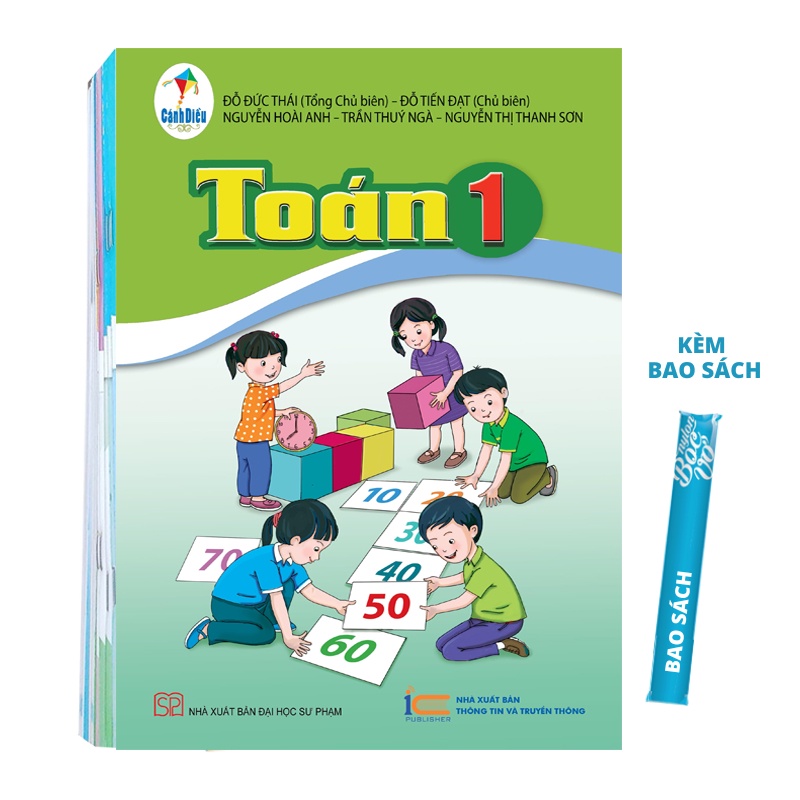 Sách - Combo Toán lớp 1 SGK+SBT Kèm Bao Sách và Nhãn Vở - Cánh Diều