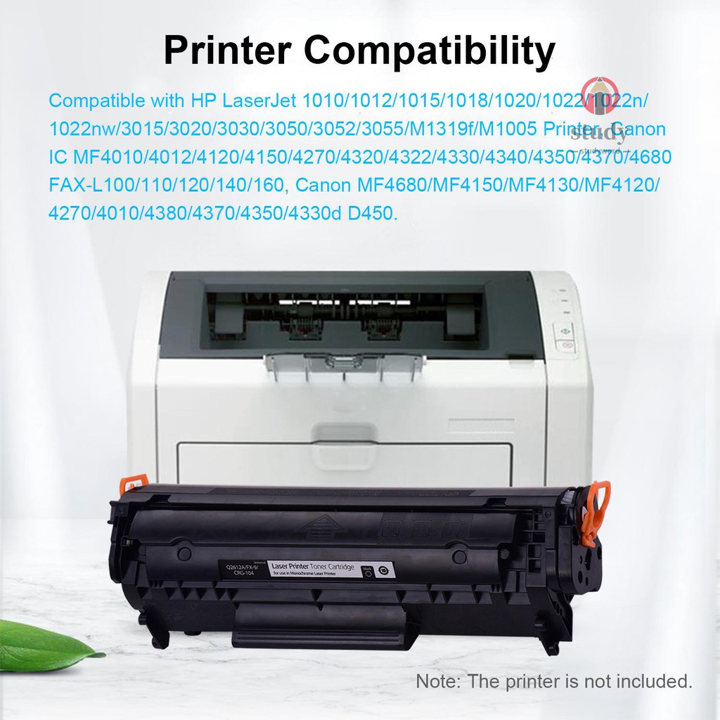 Hộp Mực Thay Thế Q2612A / Crg-104 / Fx-9 Cho Máy In Hp Laserjet 1010 / 1012 / 1015 / 1018 / 1020 / 3050 / M1319F / M1005 Ic Mf4010 / 4012 / 4120 / 4270 Cho Máy In