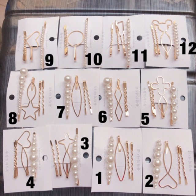 Set 4 kẹp tóc hàn quốc