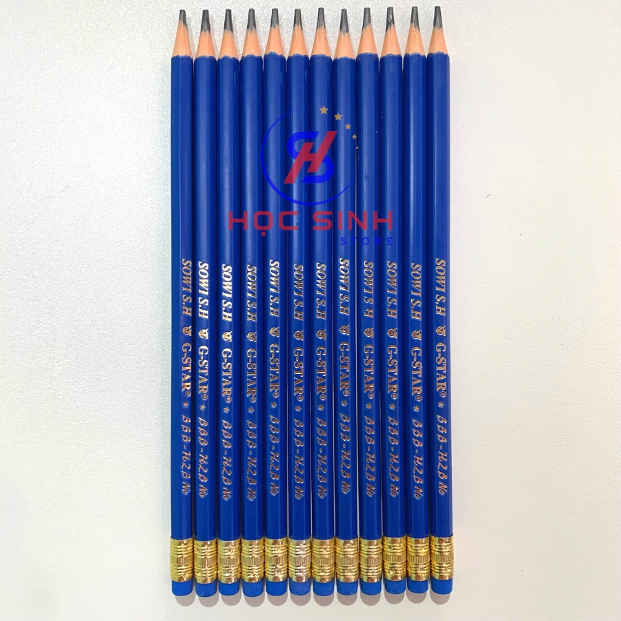 Hộp 12 cây bút chì gỗ H2B GSTAR BBB ruột chì dẻo