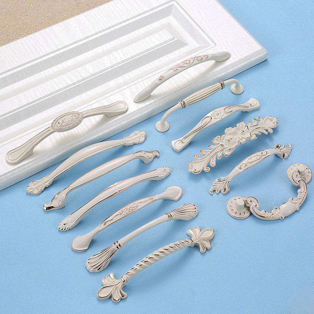 PINEVN Tay Nắm Cửa Tủ Màu Trắng Ngà Thời Trang