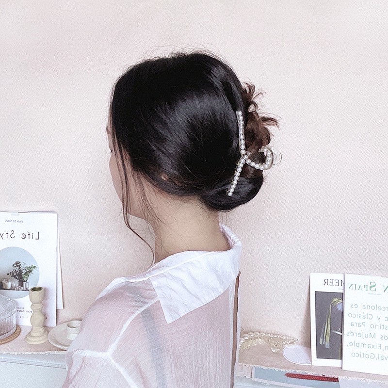 SET 10 KẸP TÓC NGỌC TRAI NHÂN TẠO HÀN QUỐC, SET 10 KẸP BÚI TÓC