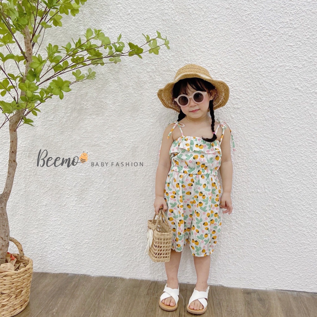 Váy Jump cho bé gái Beemo, Chất liệu thô hoa mềm mại, nổi bật khi đi biển cùng ba mẹ B139
