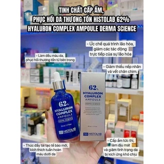 Ha 62% histolab serum cấp ẩm ha histolab 62% hyaluron complex ampoule
