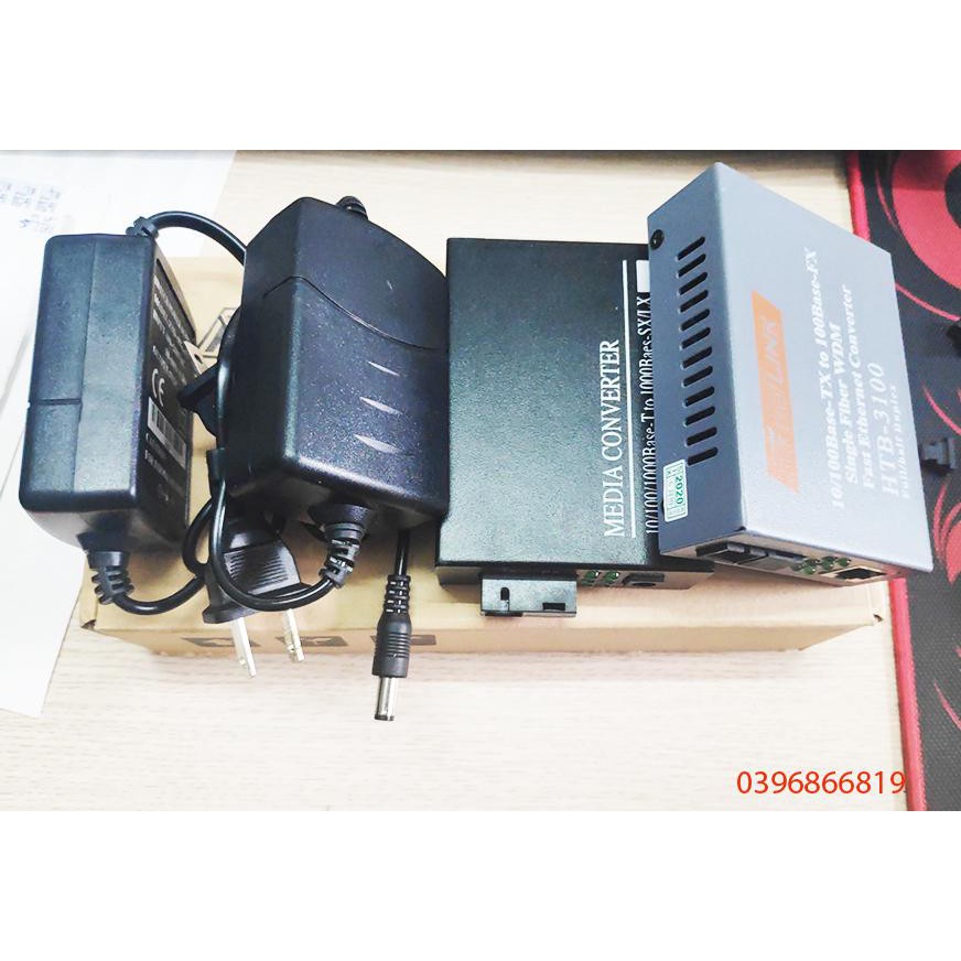 Bộ chuyển đổi quang điện Netlink 1 quang 4 LAN - Converter quang 100Mbps