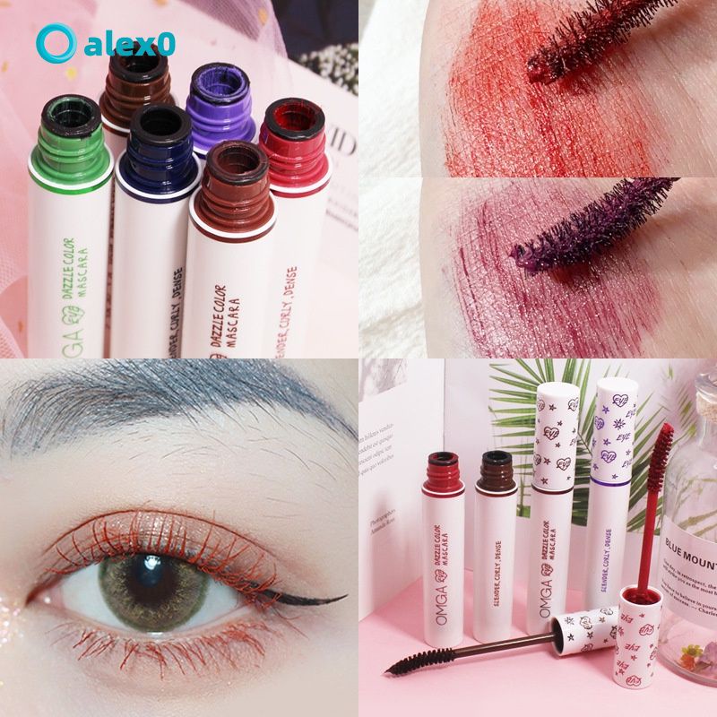 Mascara OAMG 6 màu siêu mỏng chống thấm nước chuốt dài cong mi thời trang