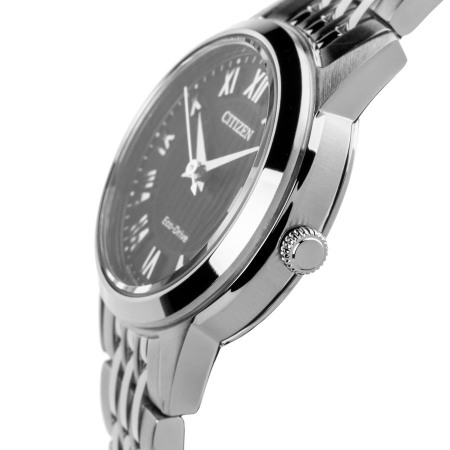 Đồng Hồ Nữ Citizen Dây Thép Không Gỉ FE1080-51E - Mặt Đen (Sapphire)