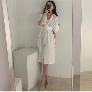 Váy sơ mi thắt eo tôn dáng
